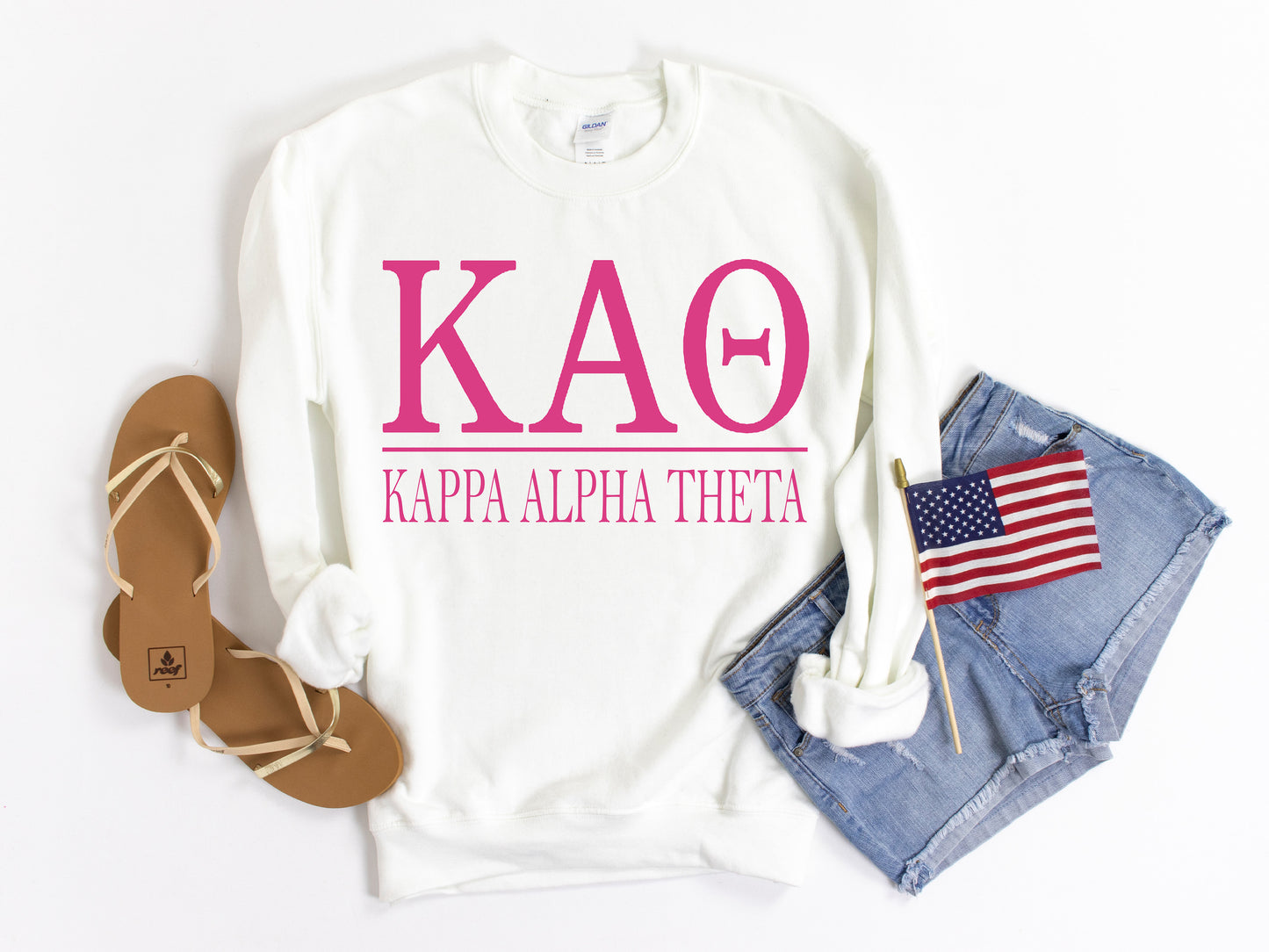 Kappa Alpha Theta Loud Letters Sorority Sweatshirt _ 481g