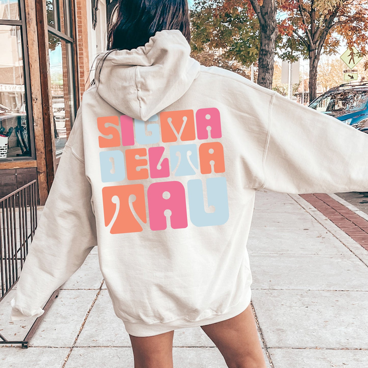 Sigma Delta Tau Vibrant Verve Sorority Hoodie _ 32622g