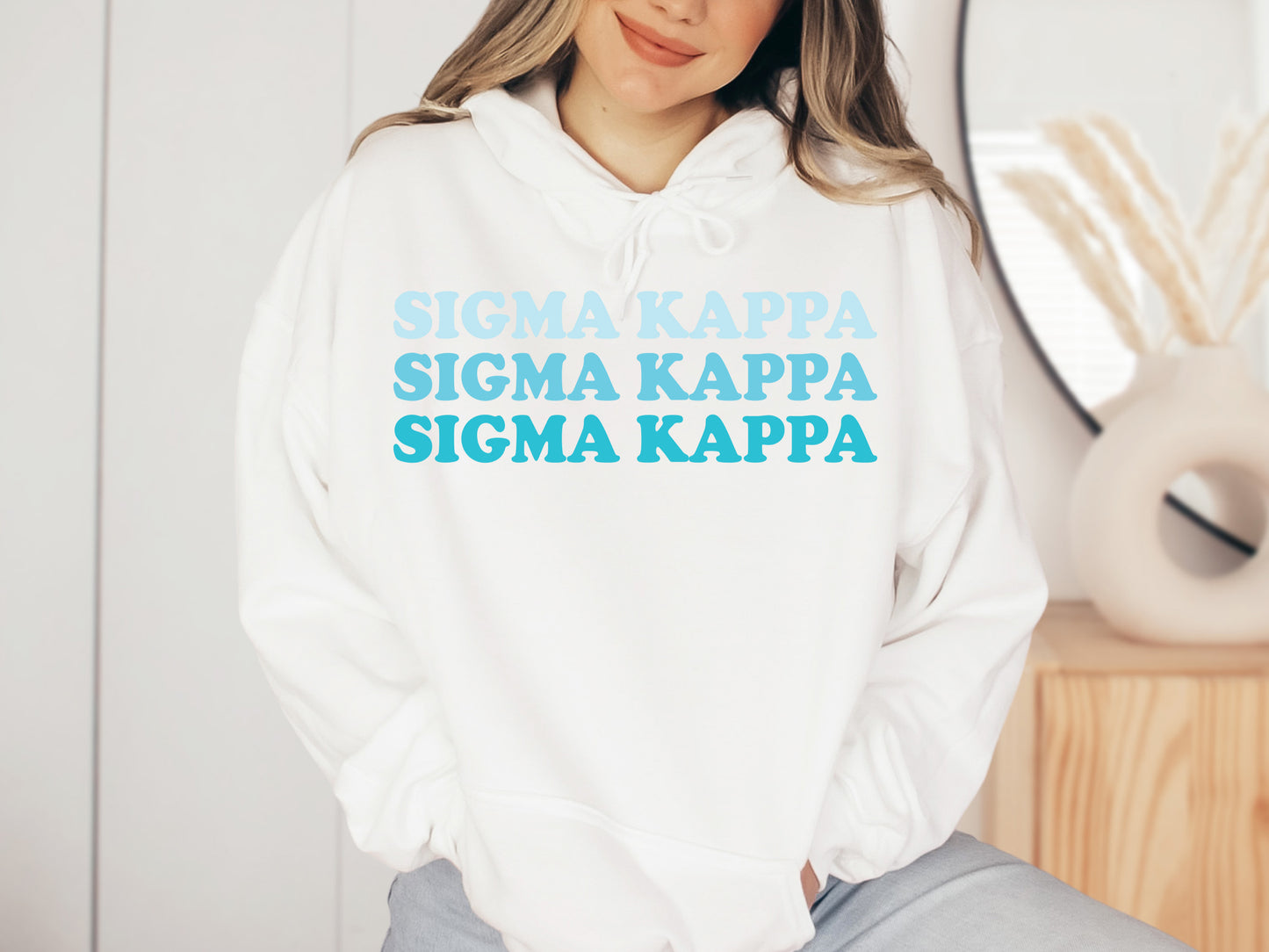 Sigma Kappa Touch of Blue Sorority Hoodie _ 2599g