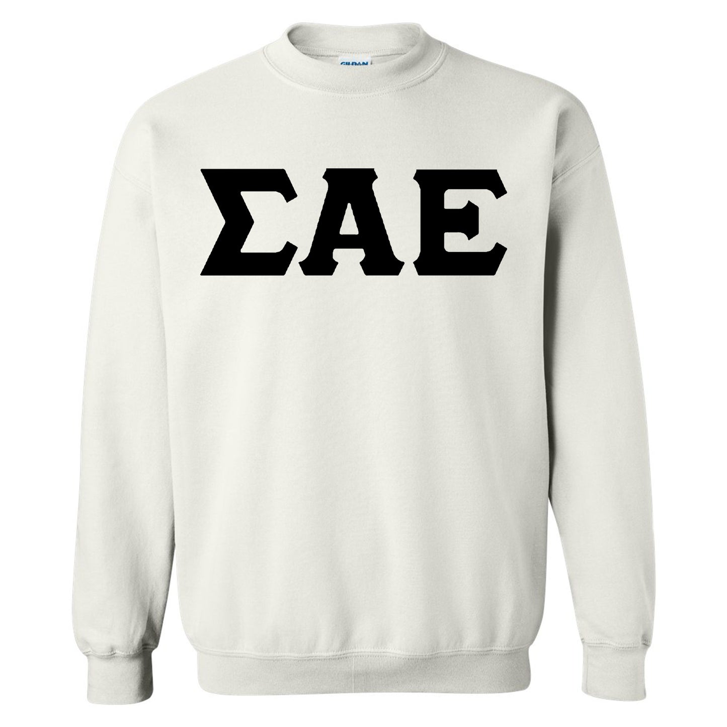 Sigma Alpha Epsilon Black Letters Fraternity Sweatshirt _ 34927g