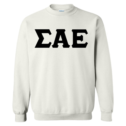 Sigma Alpha Epsilon Black Letters Fraternity Sweatshirt _ 34927g