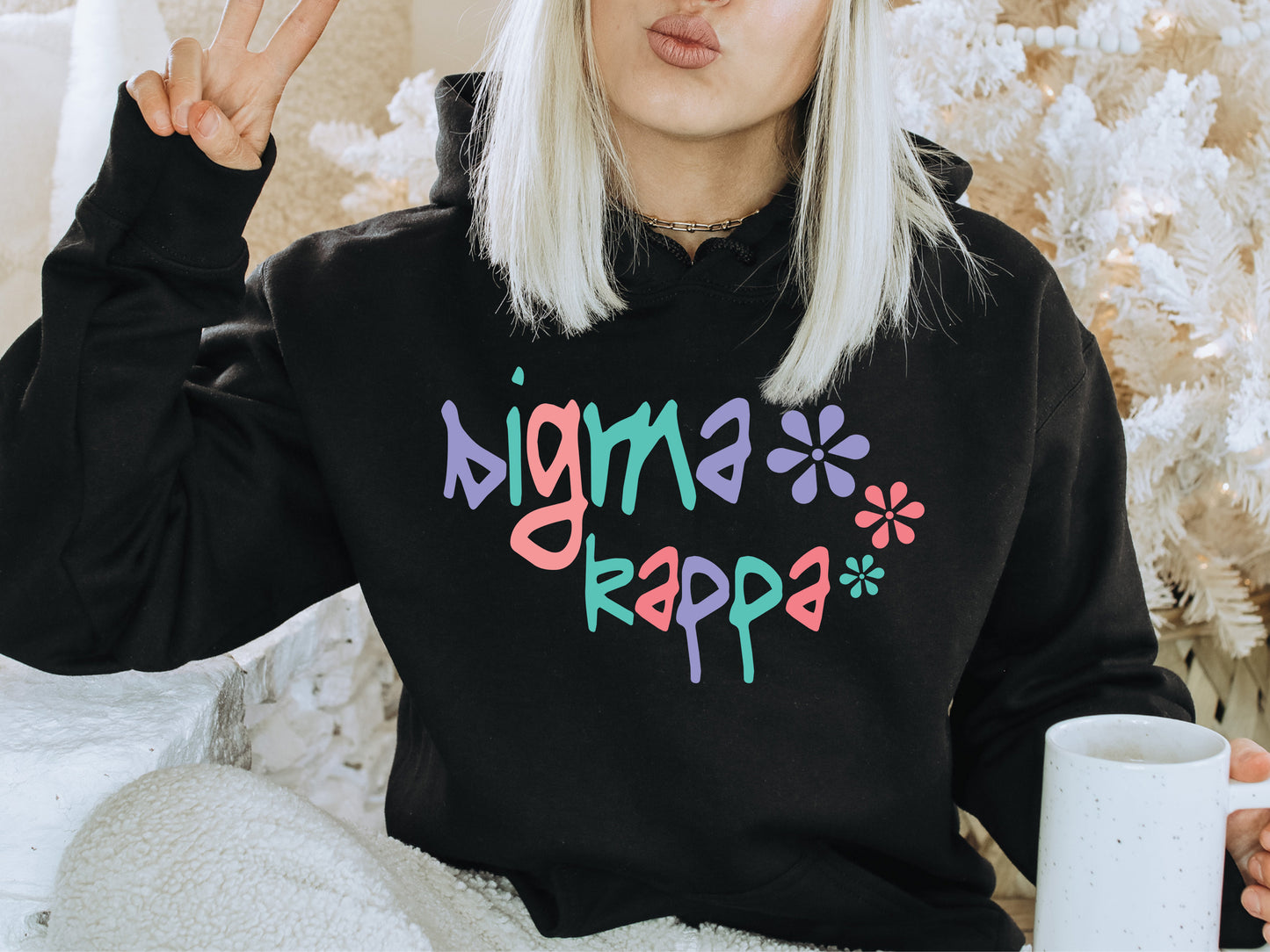 Sigma Kappa Colorful Floral Sorority Hoodie _ 2625g