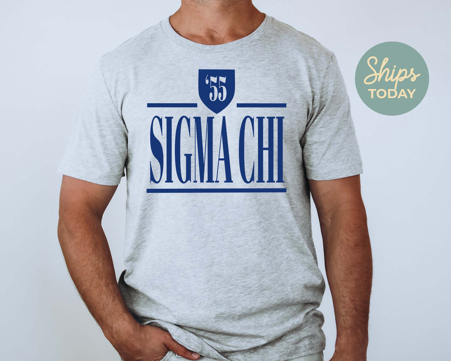 Sigma Chi Shield Fraternity T-shirt _ 1205g