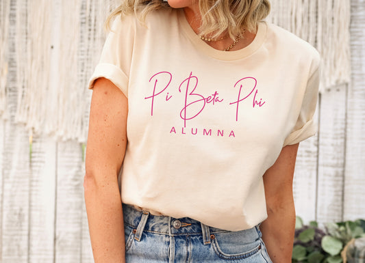 Pi Beta Phi Simple and Sweet Alumna Sorority T-shirt _ 512g