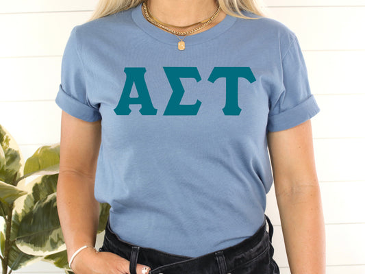 Alpha Sigma Tau Back to the Basics Sorority T-shirt _ 629g