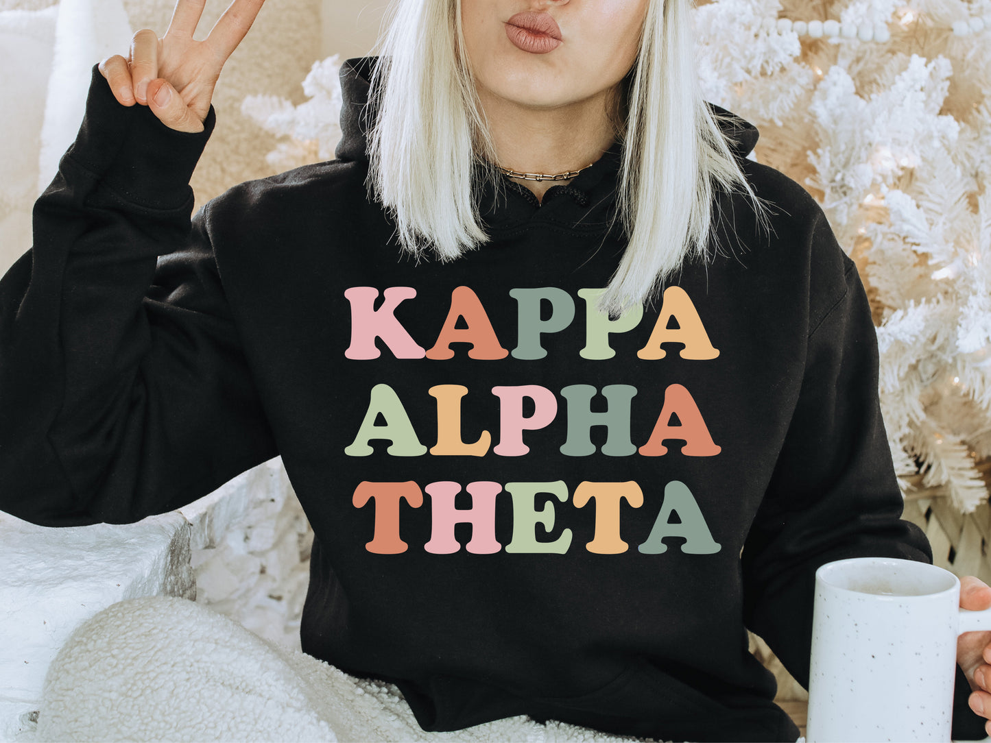 Kappa Alpha Theta Bright and Proud Sorority Hoodie _ 429g
