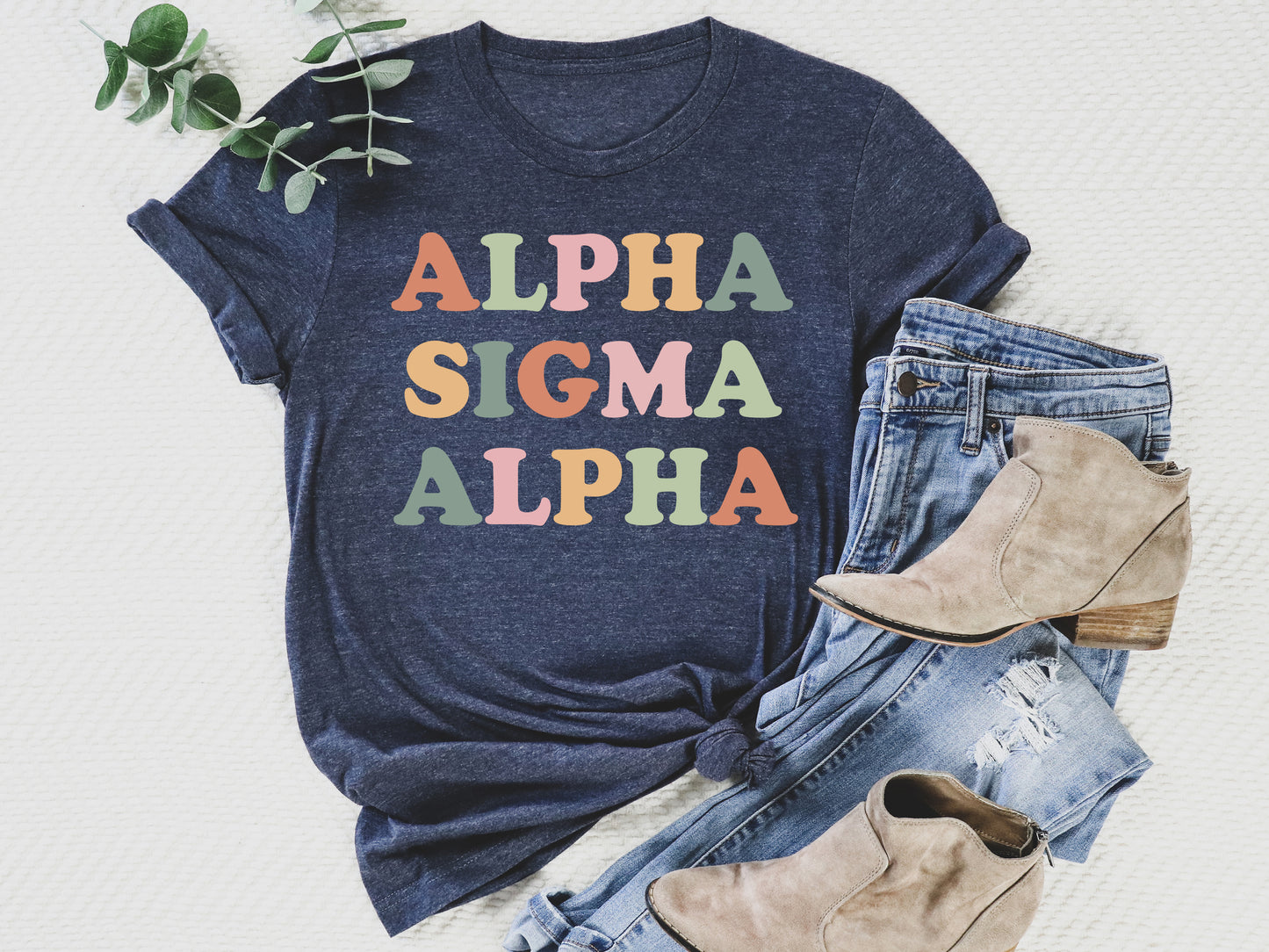 Alpha Sigma Alpha Bright and Proud Sorority T-shirt _ 420g