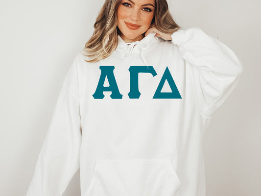 Alpha Gamma Delta Back to the Basics Sorority Hoodie _ 625g