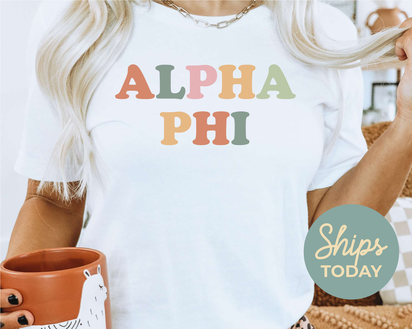 Alpha Phi Bright and Proud Sorority T-shirt _ 419g