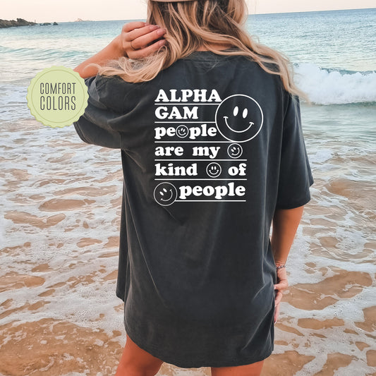 Alpha Gamma Delta My Kind of People Comfort Colors Sorority T-shirt _ 33261g