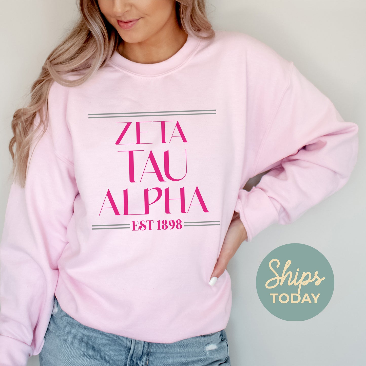 Zeta Tau Alpha Greek Harmony Sorority Sweatshirt _ 34989g