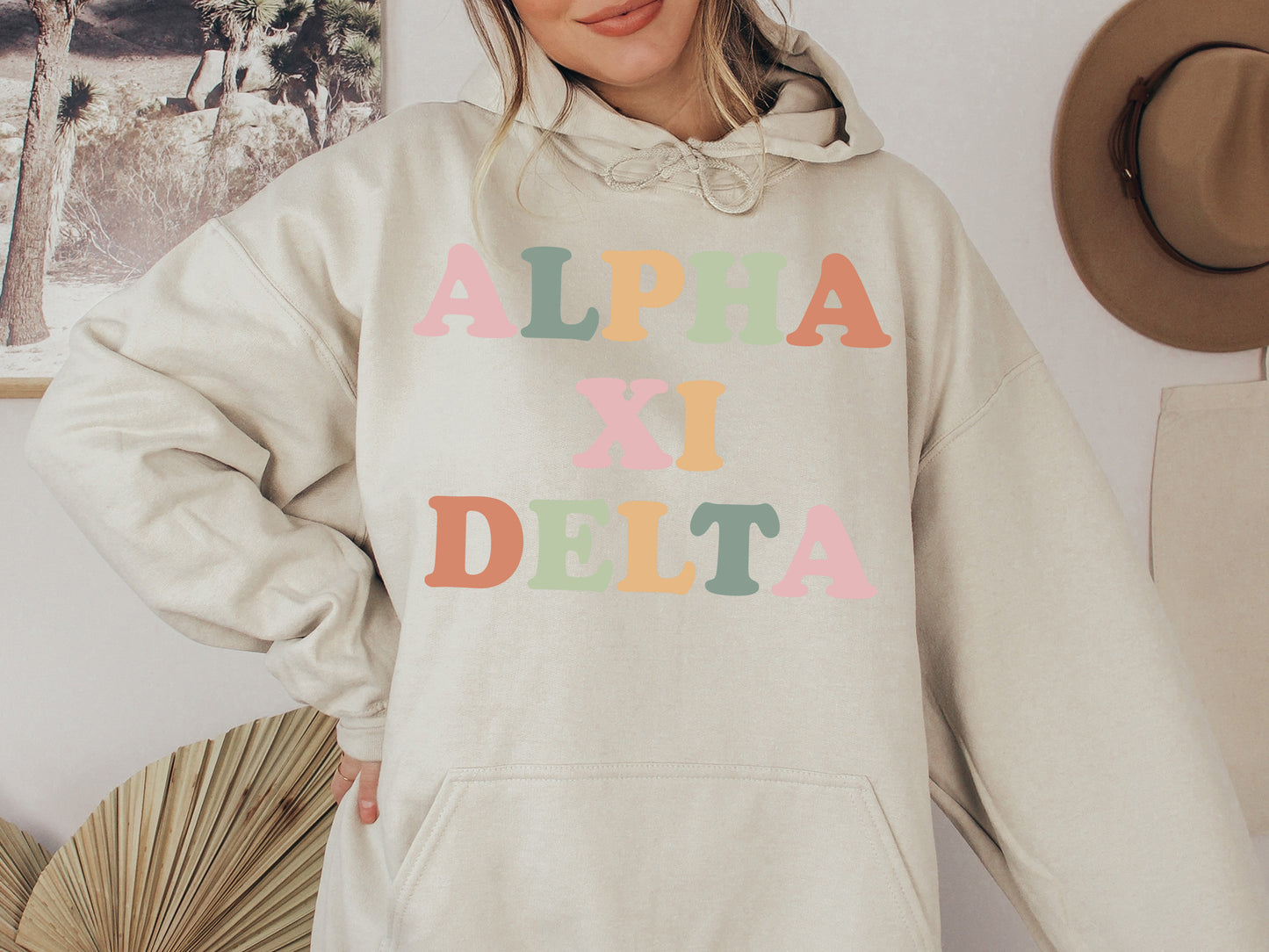 Alpha Xi Delta Bright and Proud Sorority Hoodie _ 422g
