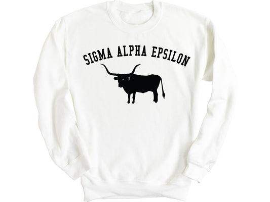Sigma Alpha Epsilon Long Horn Fraternity Sweatshirt _ 1544g