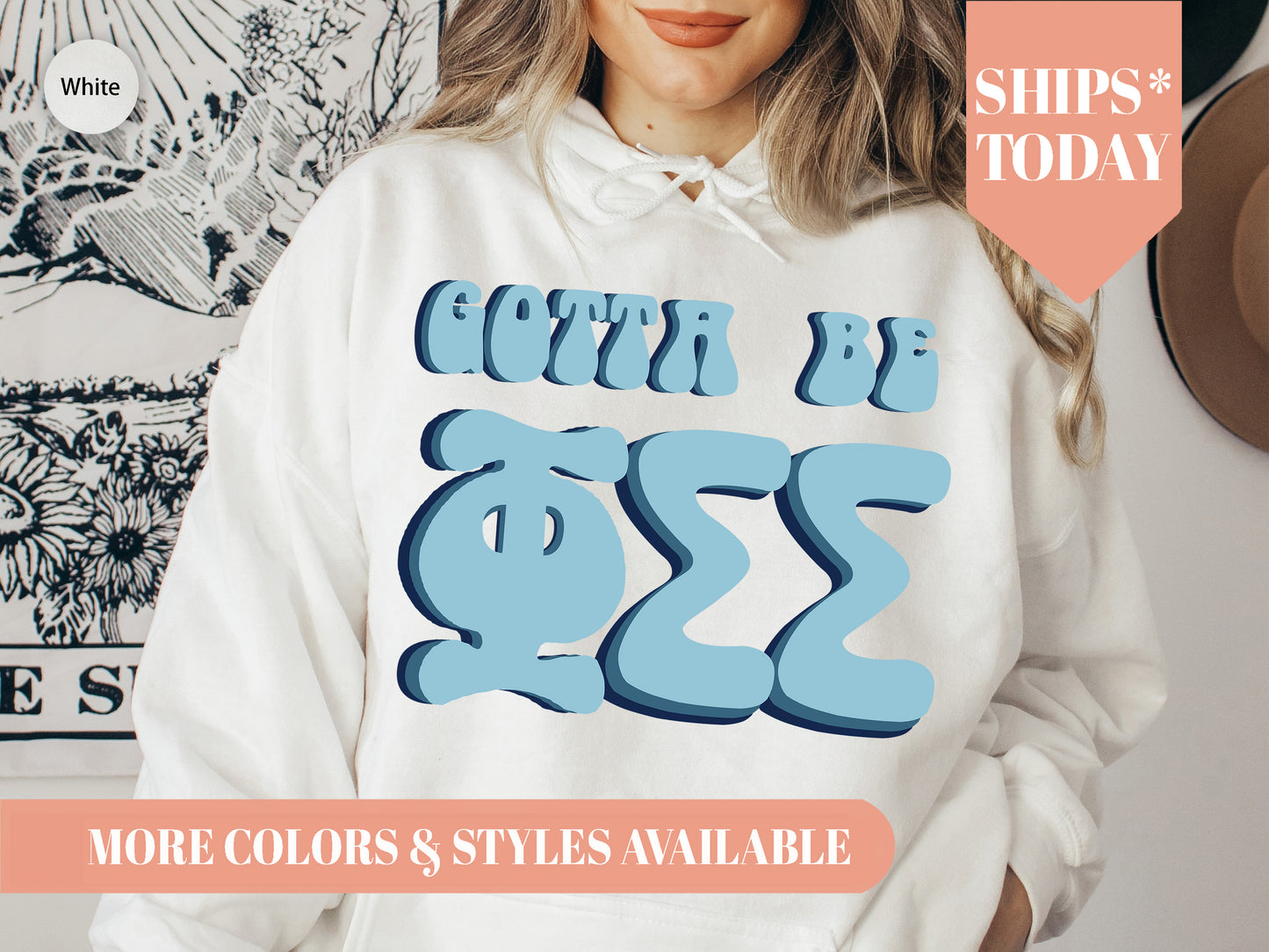 Phi Sigma Sigma They've Gotta Be Sorority Hoodie _ 355g