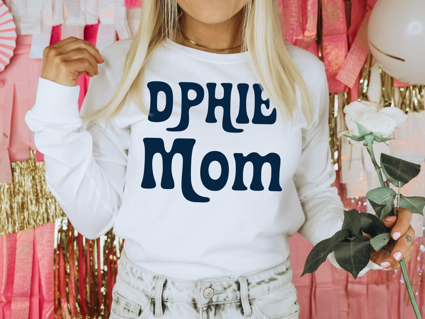 Delta Phi Epsilon Got it from my Mom Sorority Long Sleeve T-shirt _ 3083g