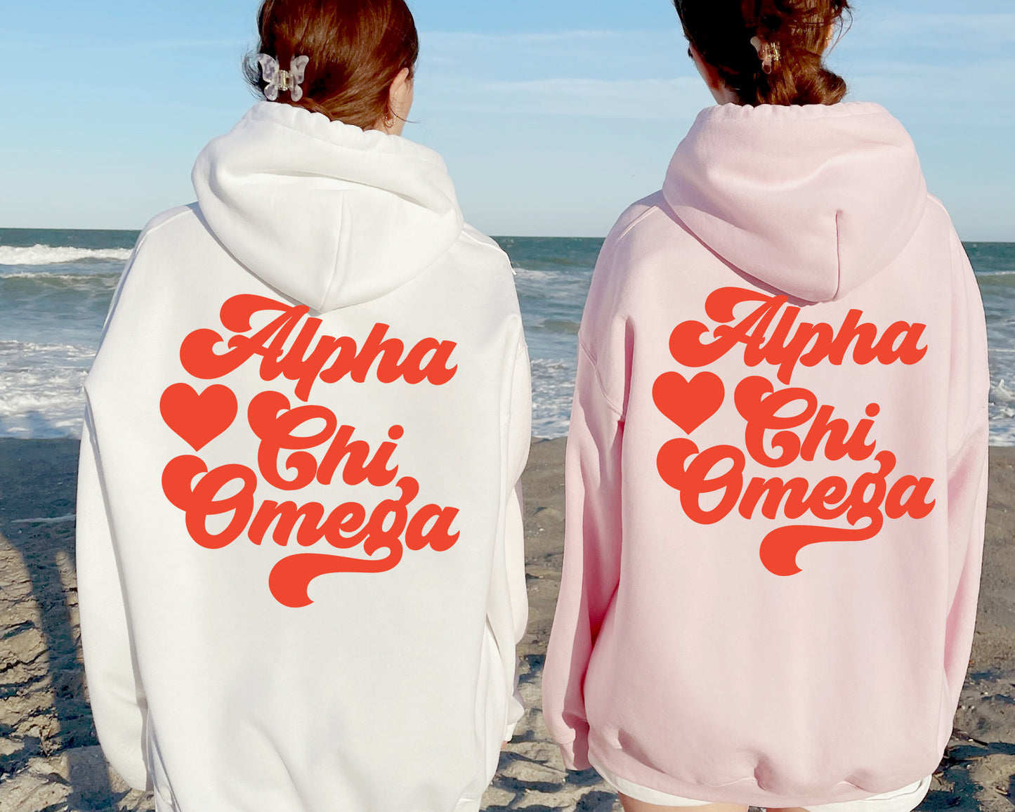 Alpha Chi Omega Red Heart Sorority Hoodie _ 33346g