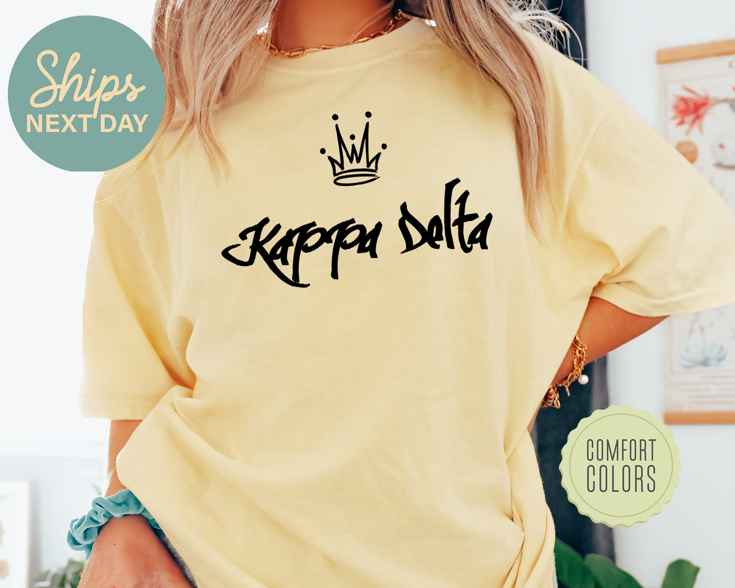 Kappa Delta Queen Comfort Colors Sorority T-shirt _ 2463g