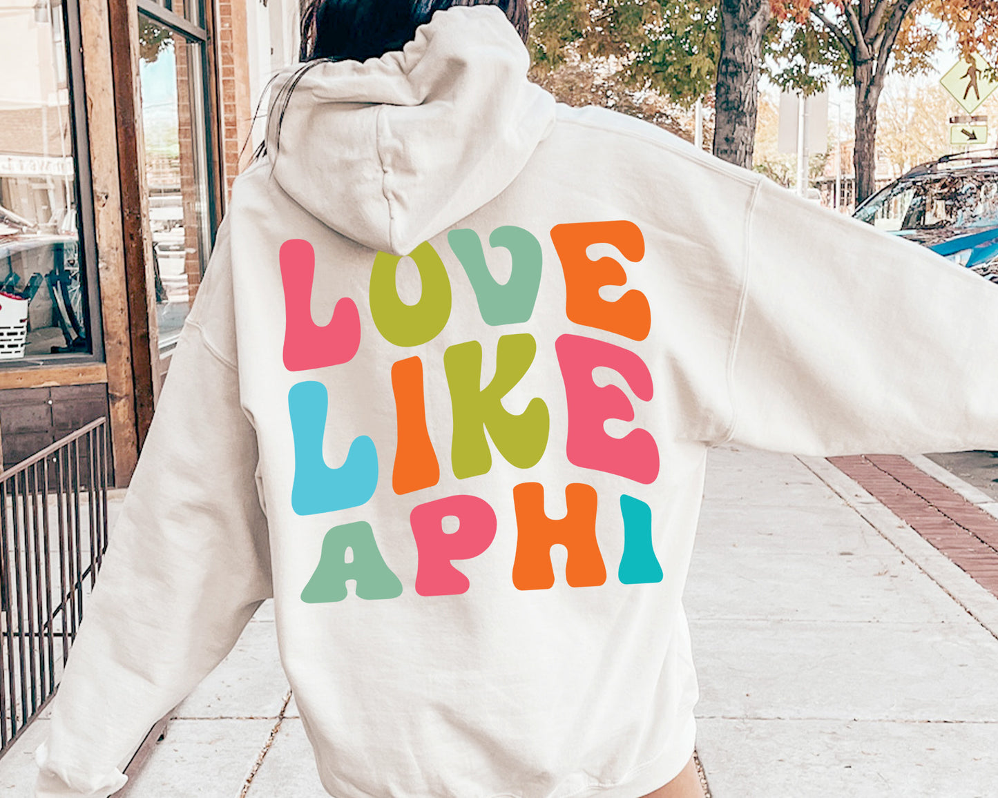 Alpha Phi Blissful and Vibrant Sorority Hoodie _ 33159g