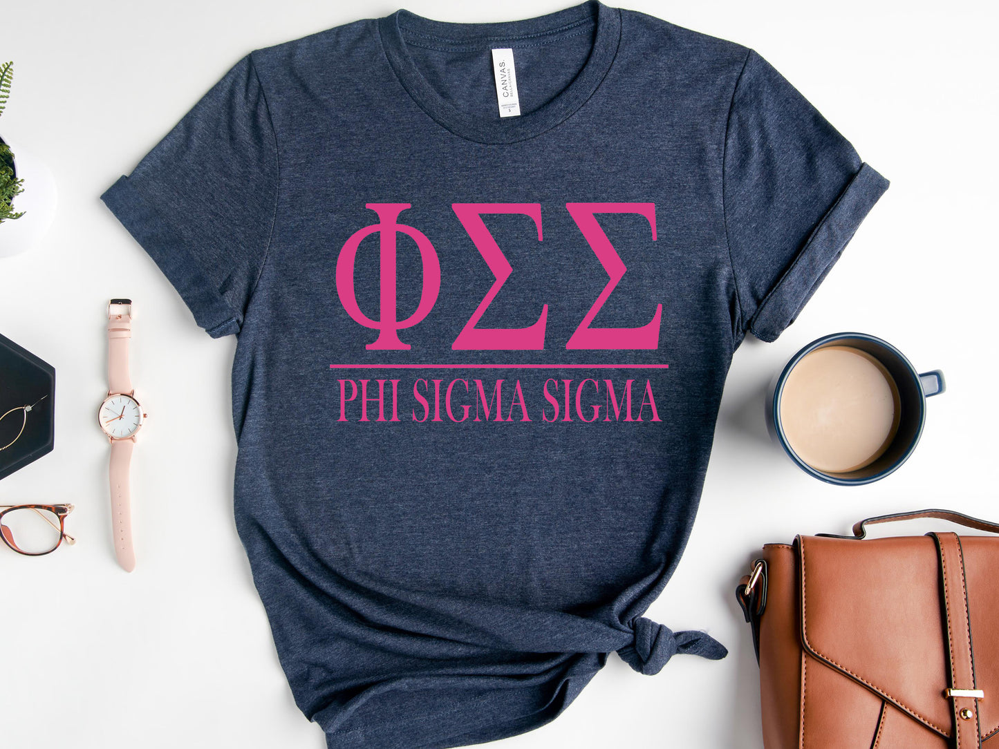 Phi Sigma Sigma Loud Letters Sorority T-shirt _ 485g