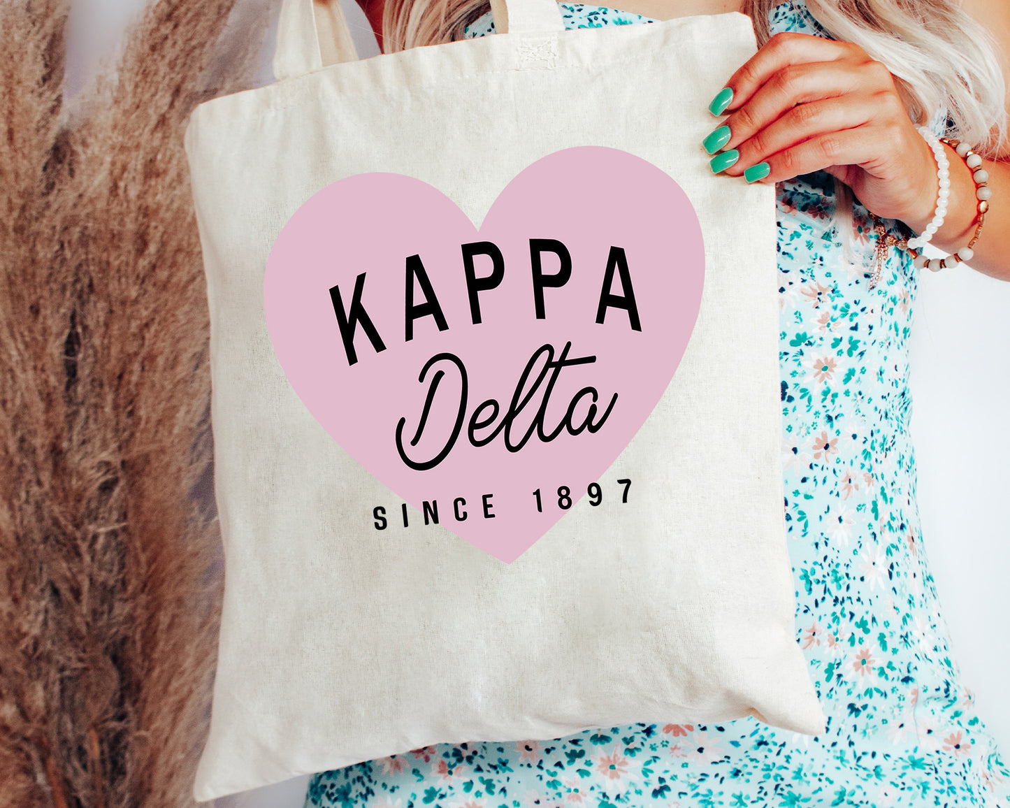 Kappa Delta Pretty in Pink Sorority Tote Bag _ 34298g