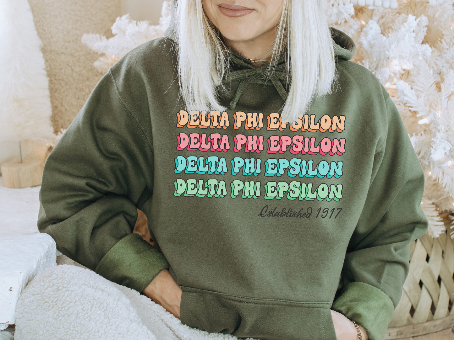 Delta Phi Epsilon Lucy Sorority Hoodie _ 270g
