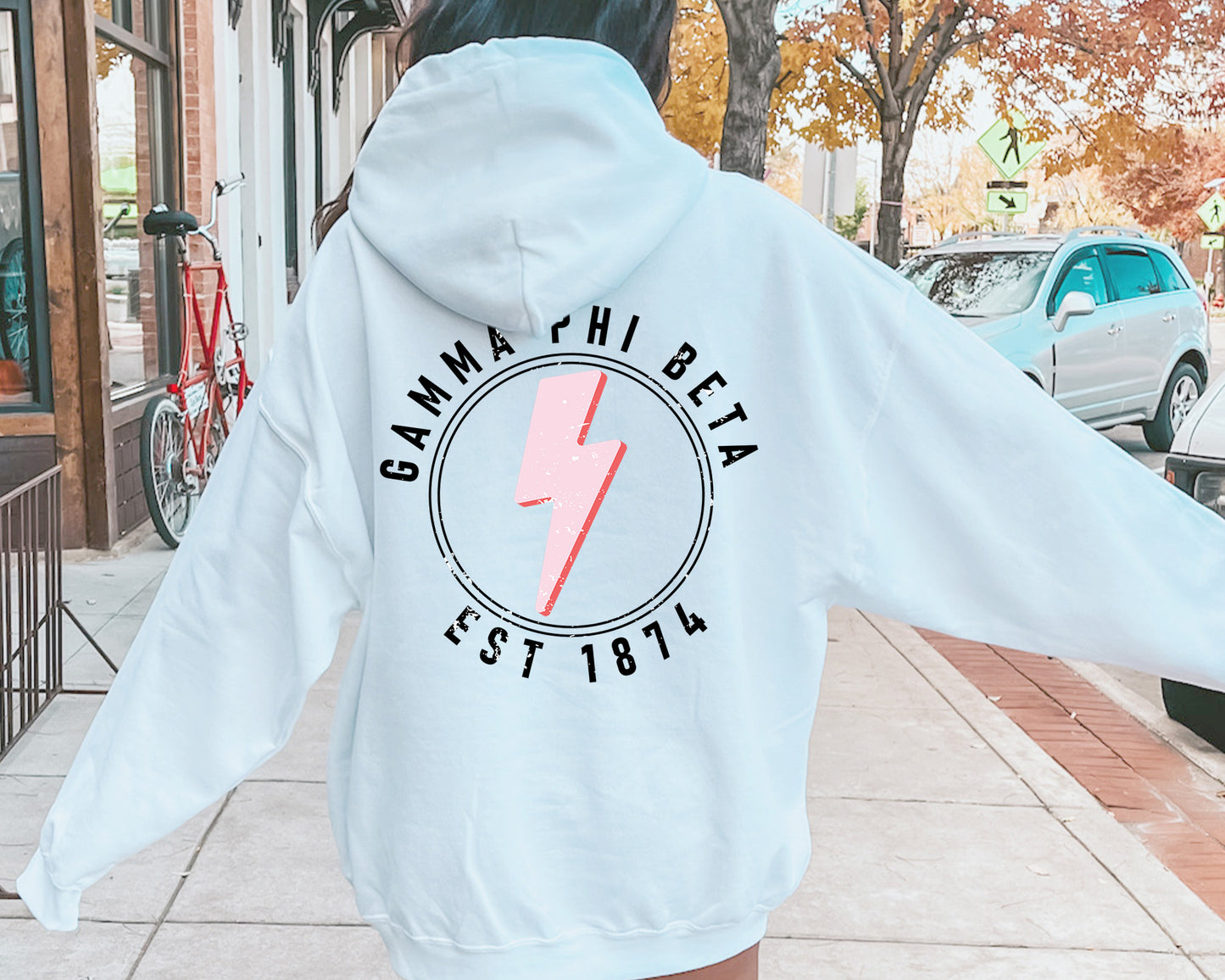 Gamma Phi Beta Pinkish Strike Sorority Hoodie _ 33116g