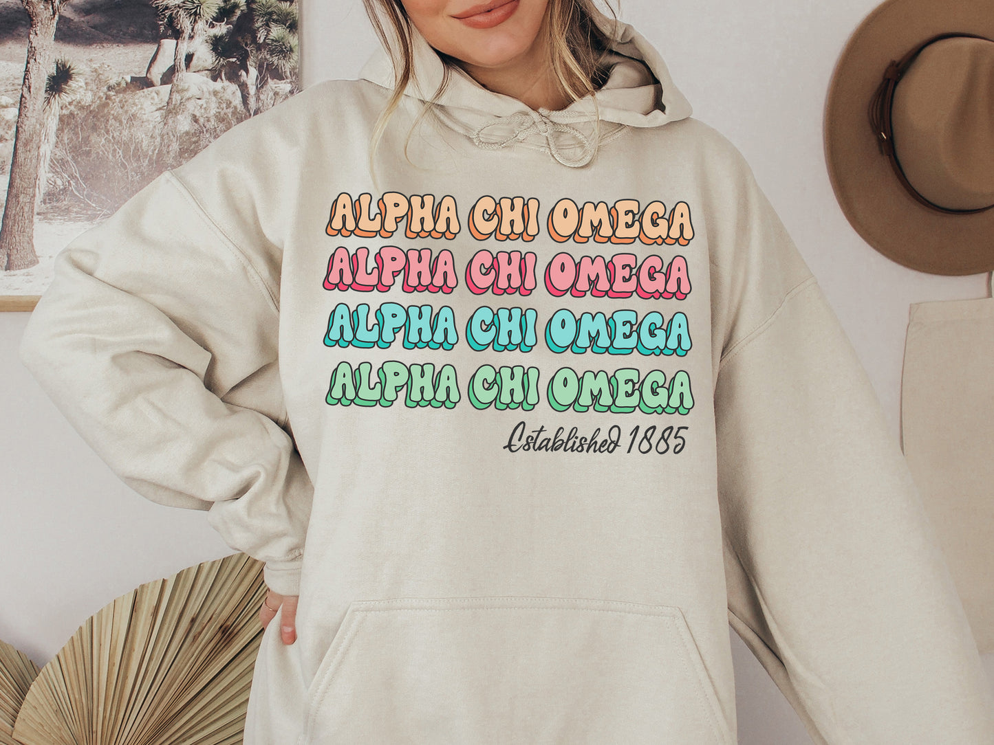 Alpha Chi Omega Lucy Sorority Hoodie _ 259g