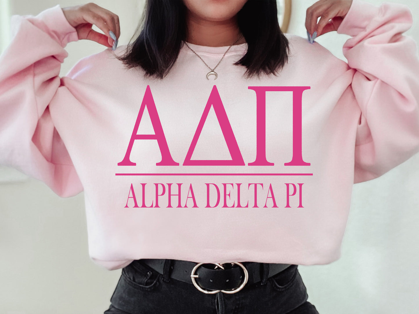 Alpha Delta Pi Loud Letters Sorority Sweatshirt _ 467g