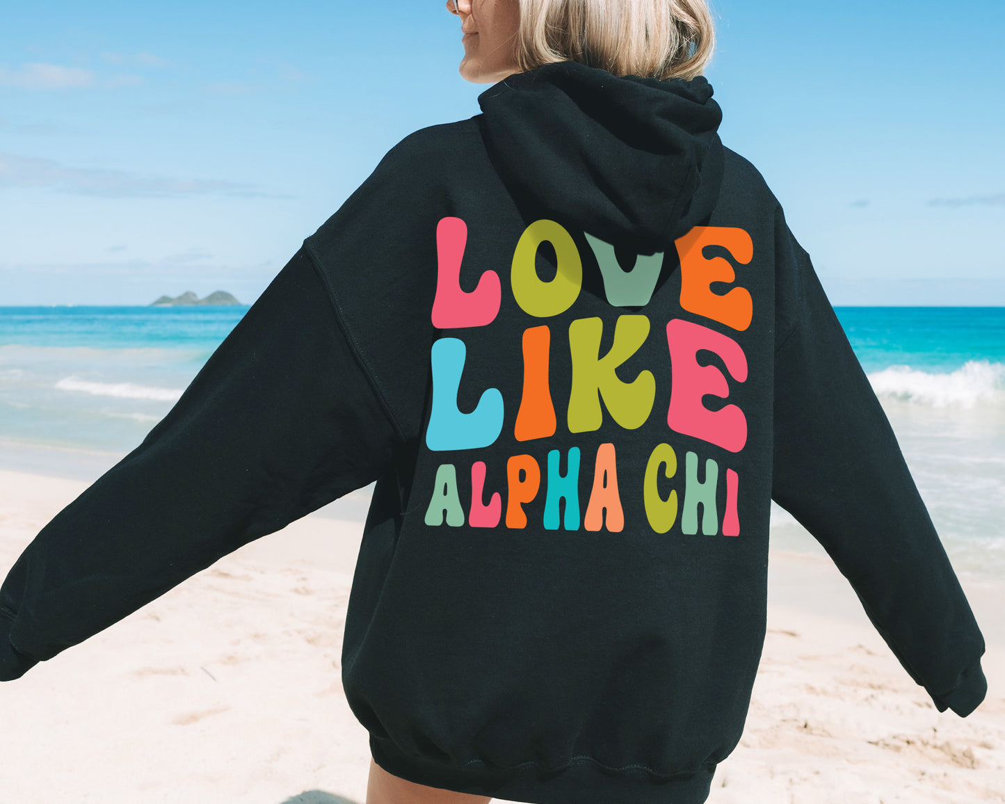 Alpha Chi Omega Blissful and Vibrant Sorority Hoodie _ 33154g