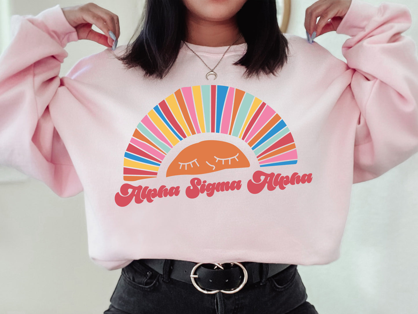 Alpha Sigma Alpha Sunshine Sorority Sweatshirt _ 3313g