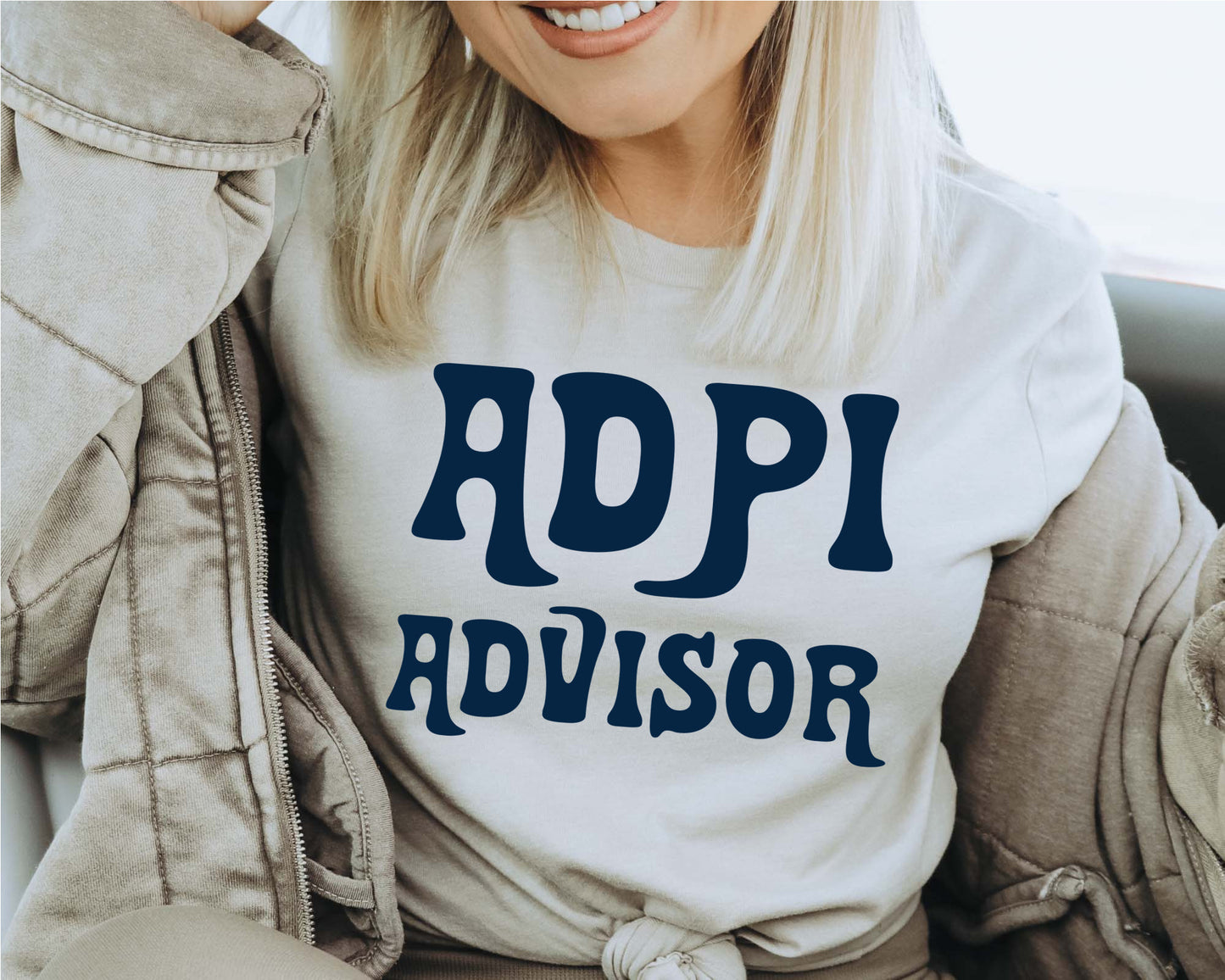 Alpha Delta Pi Best Advisor Sorority T-shirt _ 3098g