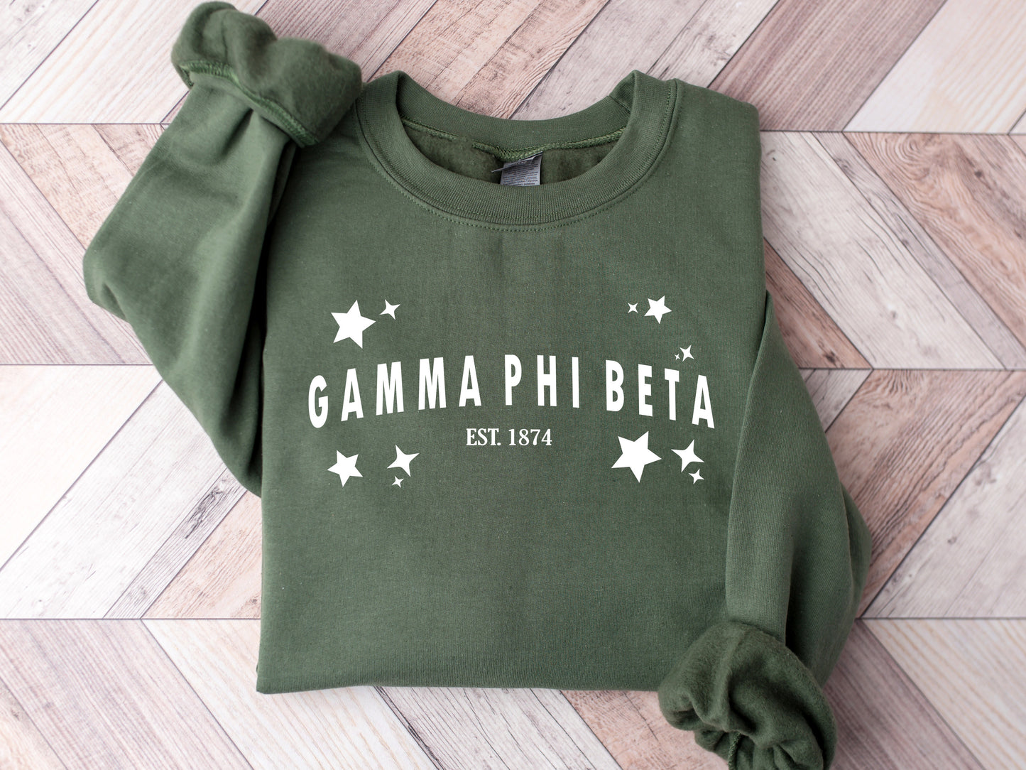 Gamma Phi Beta Arched Star Sorority Sweatshirt _ 2278g
