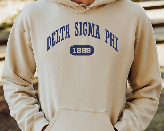 Delta Sigma Phi  Fraternal Arch Fraternity Hoodie _ 915g