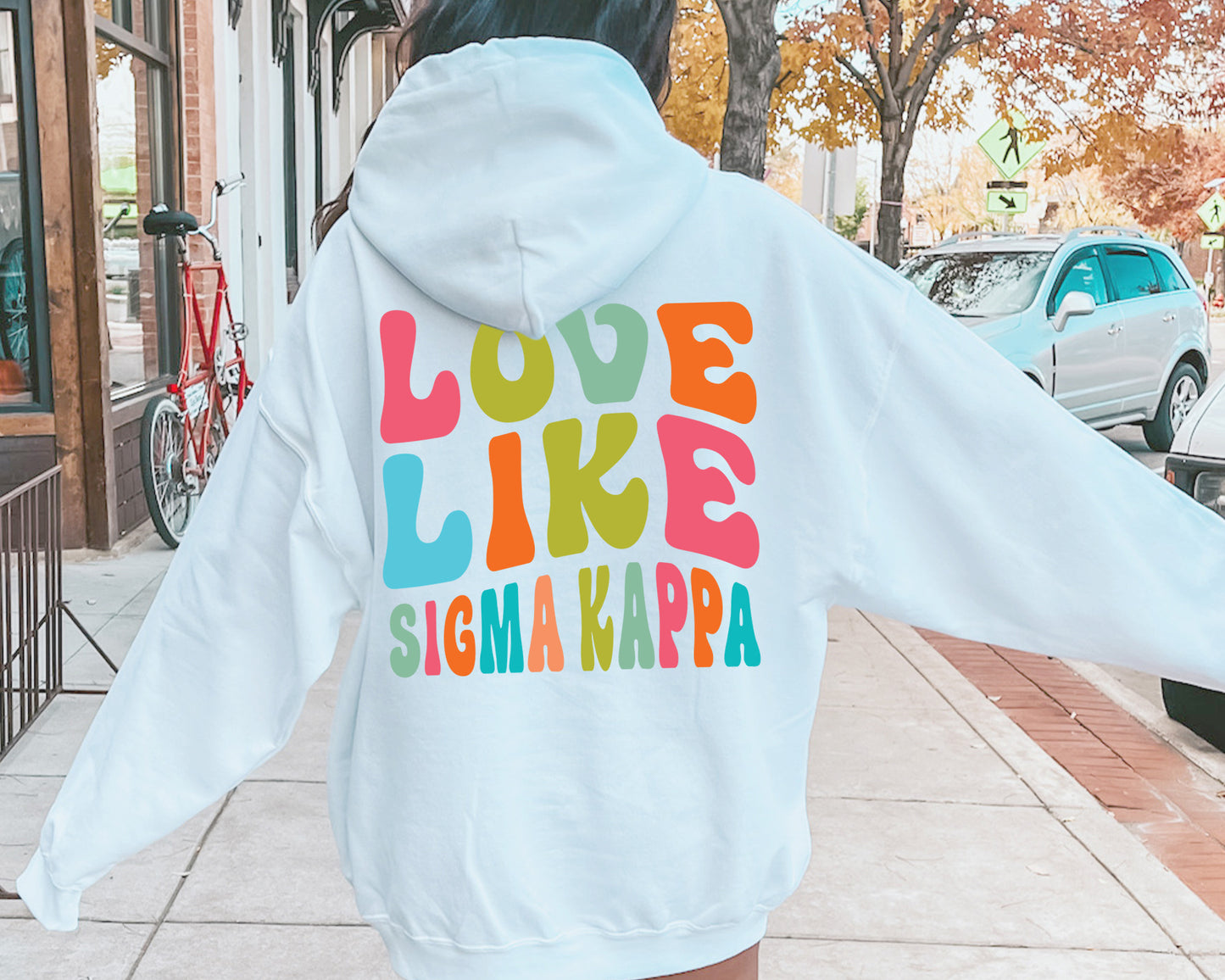 Sigma Kappa Blissful and Vibrant Sorority Hoodie _ 33176g