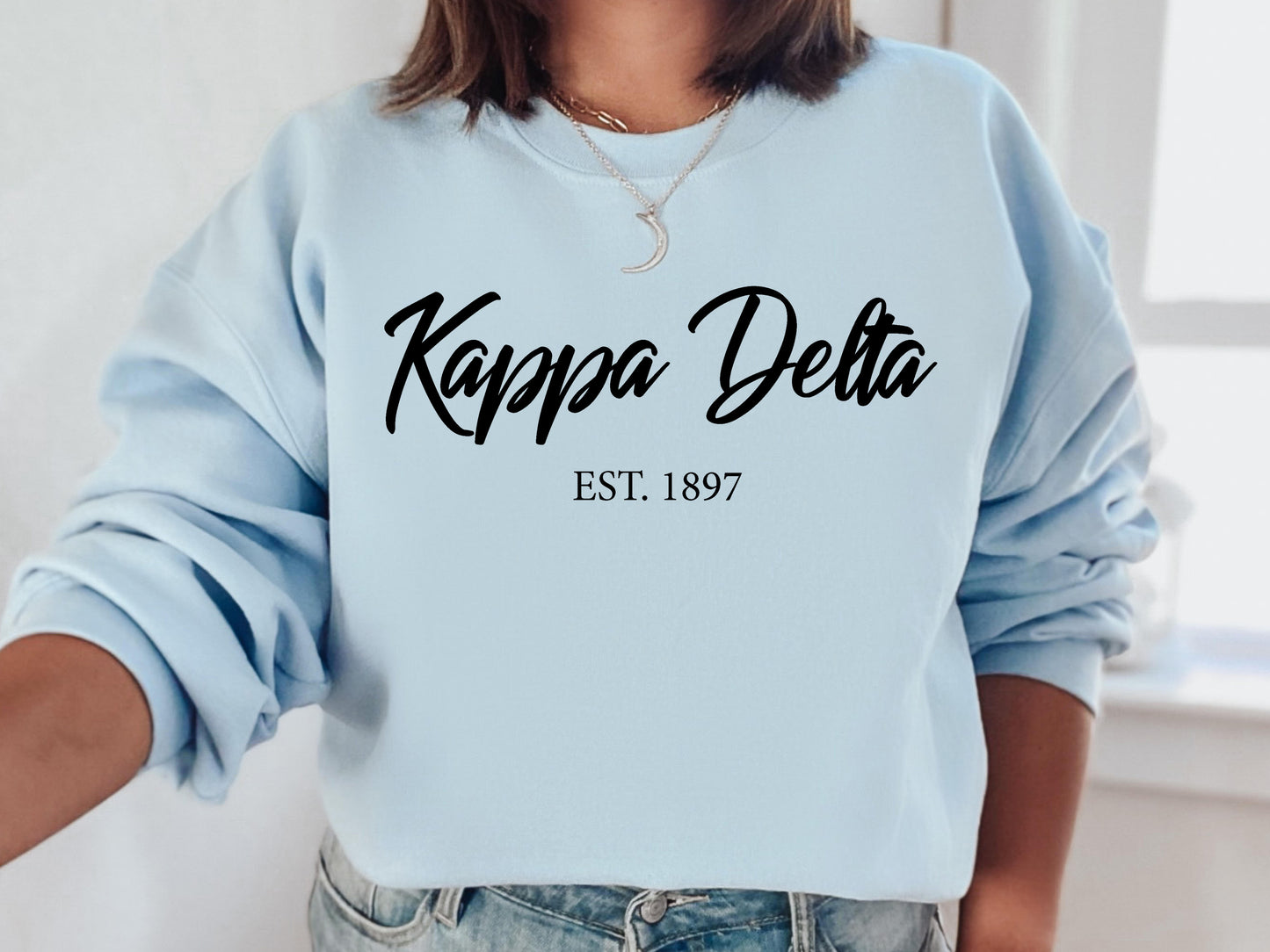 Kappa Delta Black Flowy Sorority Sweatshirt _ 93g