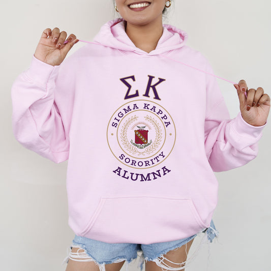 Sigma Kappa Alumna Vintage Sorority Hoodie _ 31031g