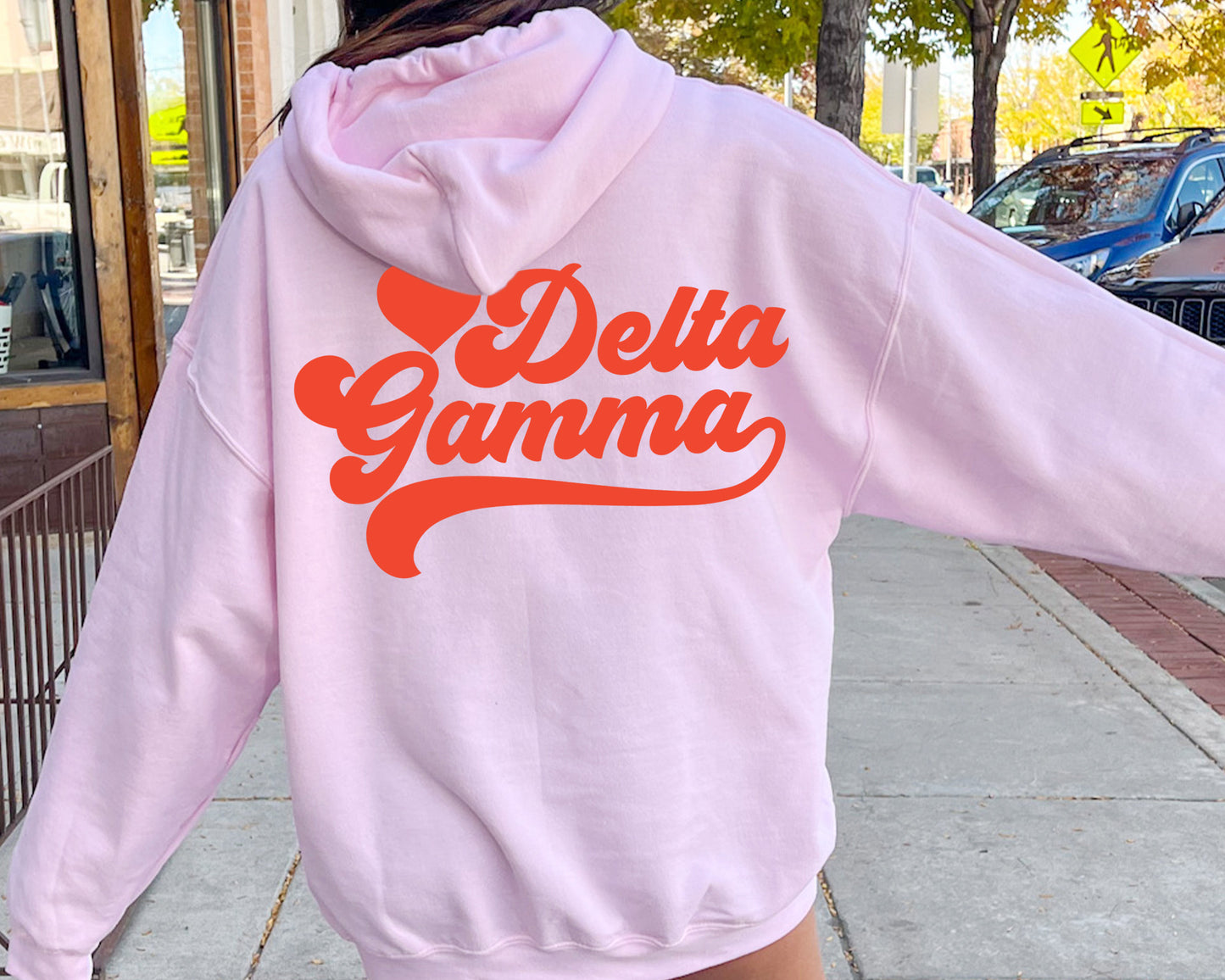 Delta Gamma Red Heart Sorority Hoodie _ 33357g
