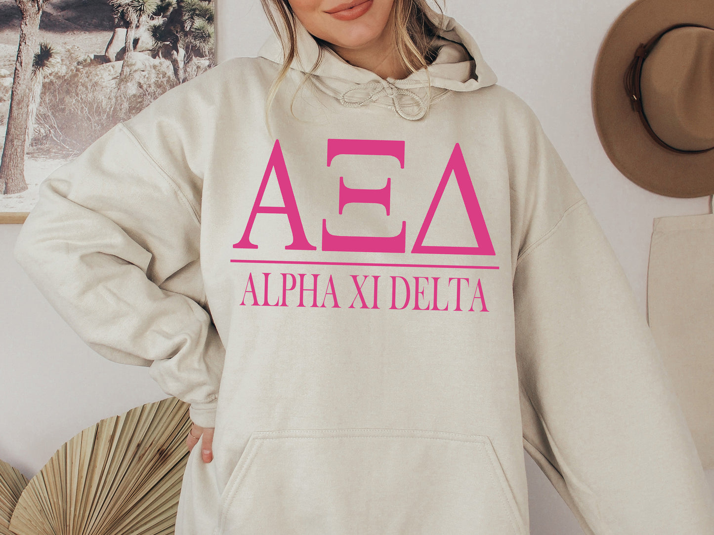 Alpha Xi Delta Loud Letters Sorority Hoodie _ 474g