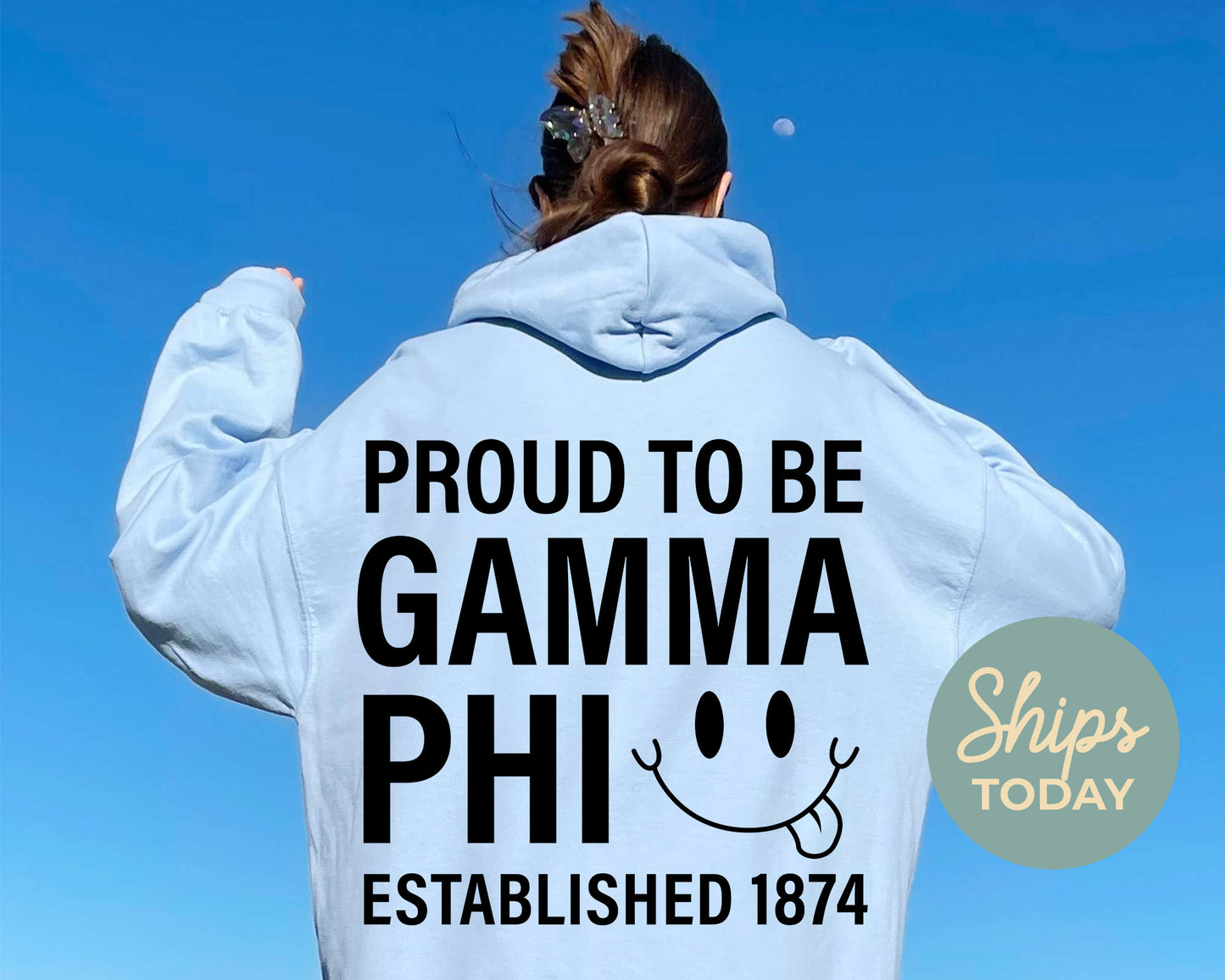 Gamma Phi Beta Proud to Be Sorority Hoodie _ 33142g