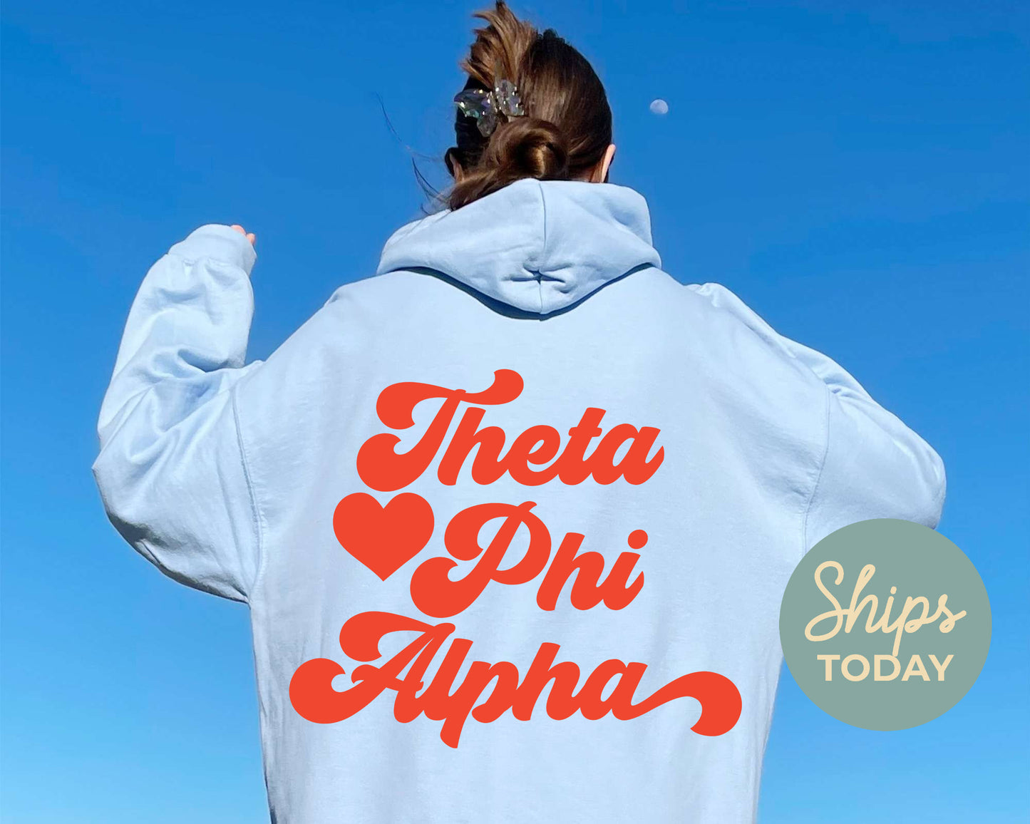 Theta Phi Alpha Red Heart Sorority Hoodie _ 33370g