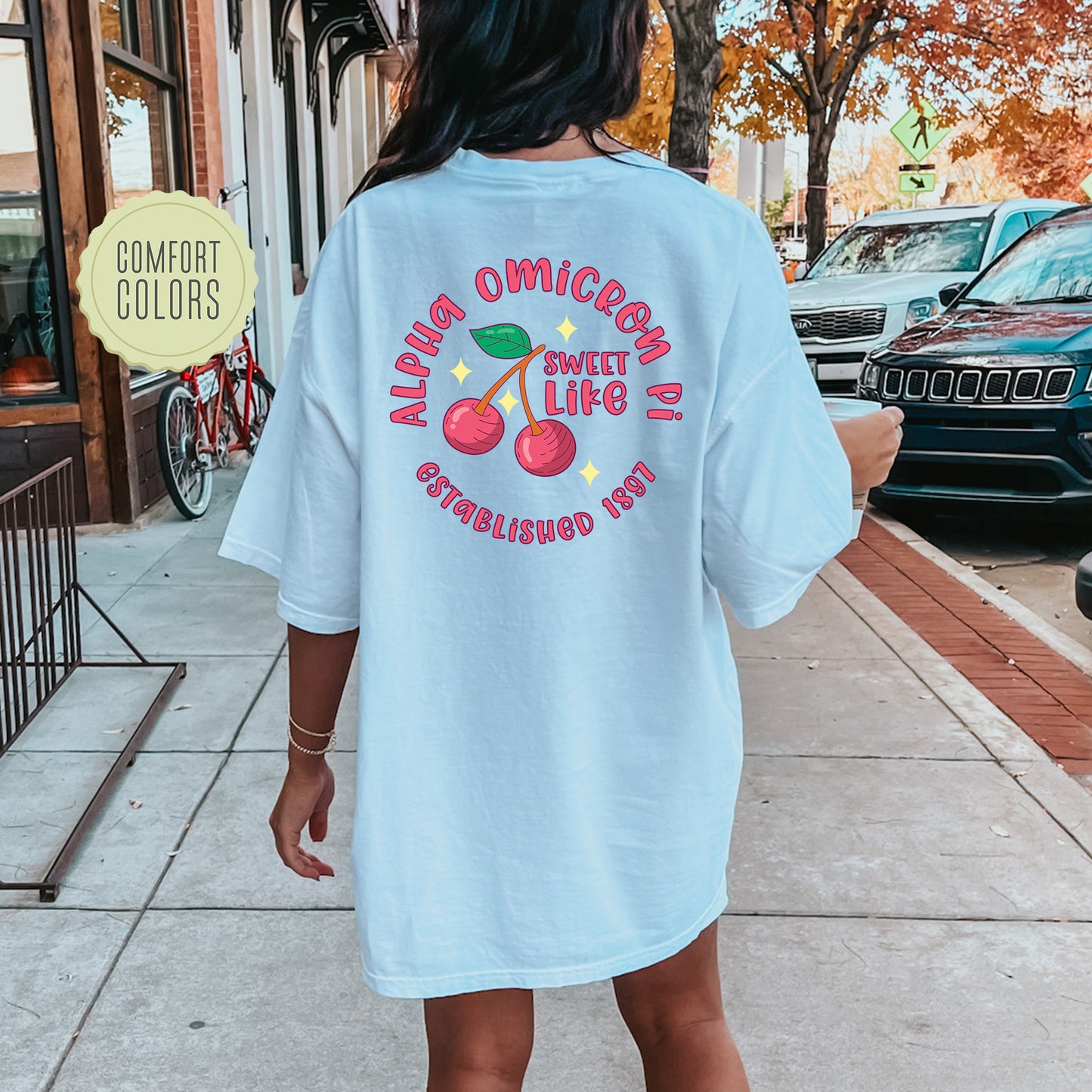 Alpha Omicron Pi Sweet Like Cherry Comfort Colors Sorority T-shirt _ 32033g