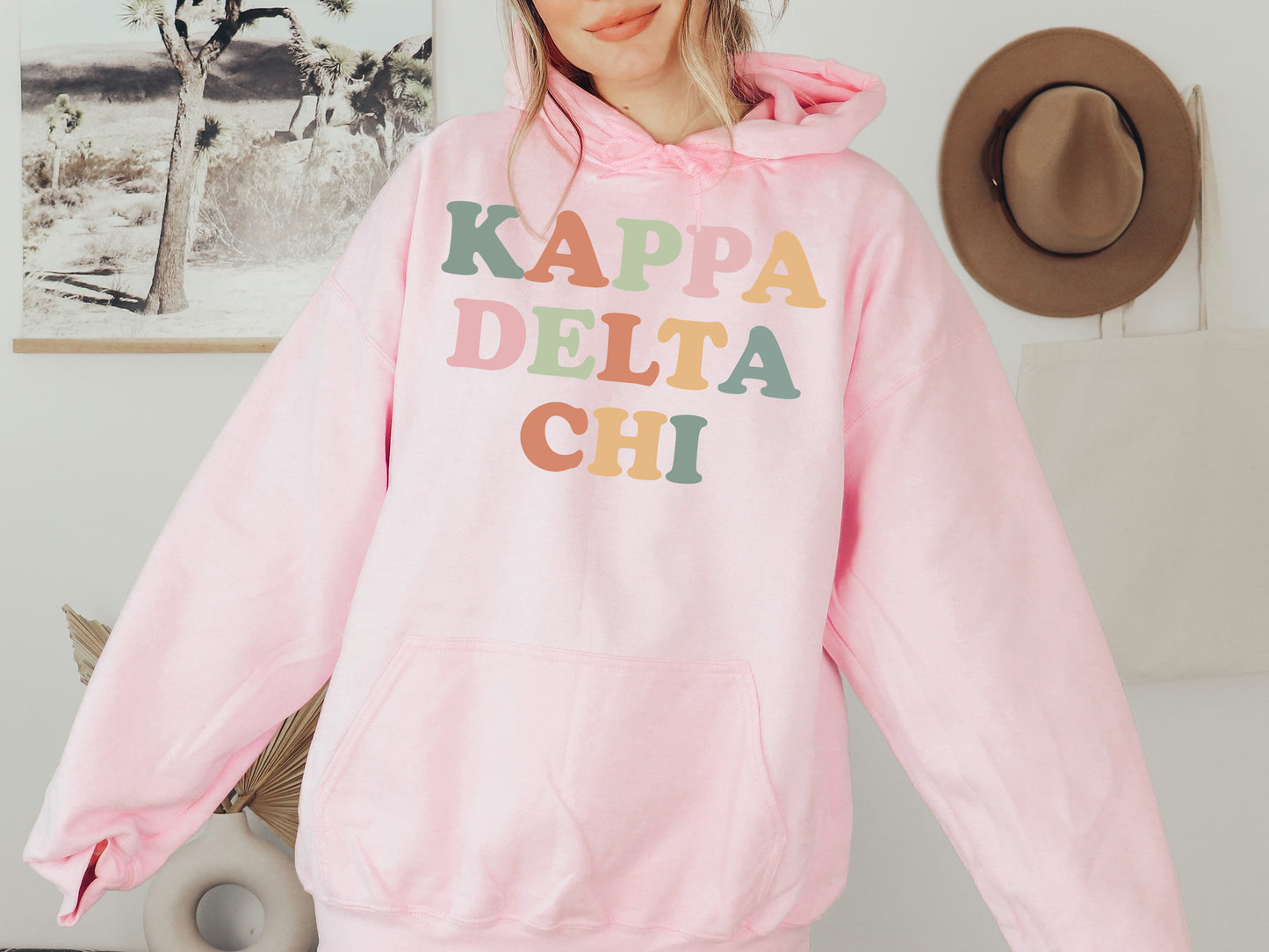 Kappa Delta Chi Bright and Colorful Sorority Hoodie  _ 3473g