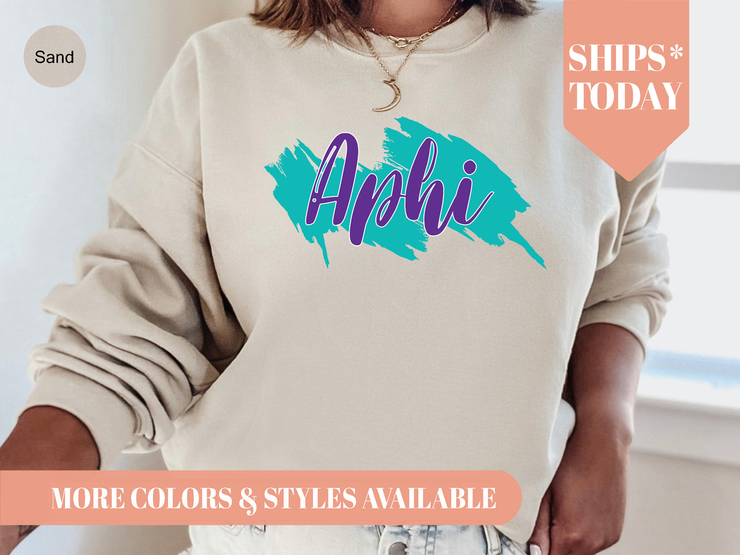 Alpha Phi Paint Party Sorority Sweatshirt _ 4477g
