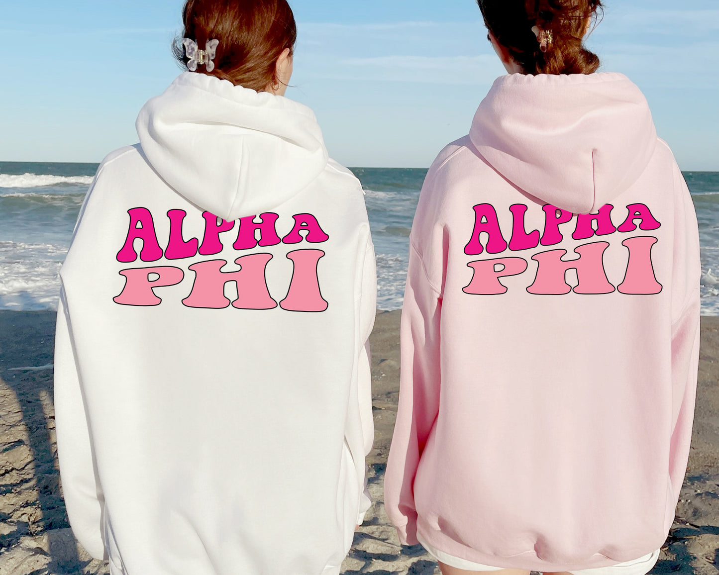 Alpha Phi Shades of Pink Sorority Hoodie _ 32977g
