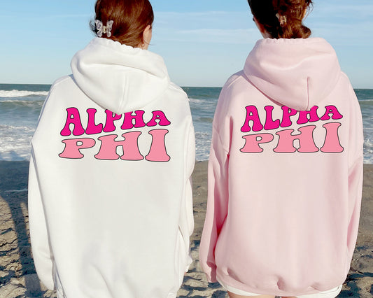 Alpha Phi Shades of Pink Sorority Hoodie _ 32977g