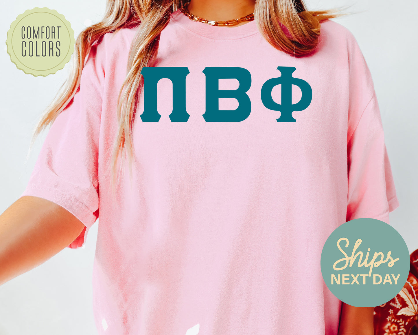 Pi Beta Phi Back to the Basics Comfort Colors Sorority T-shirt _ 642g