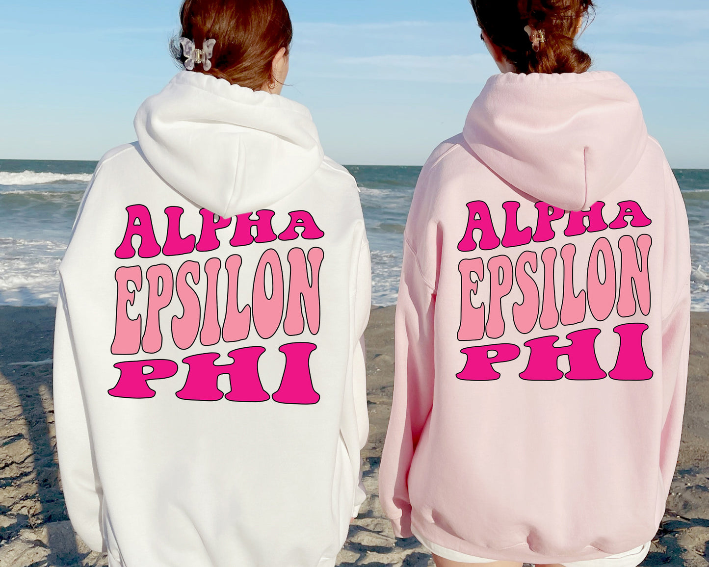 Alpha Epsilon Phi Shades of Pink Sorority Hoodie _ 32974g
