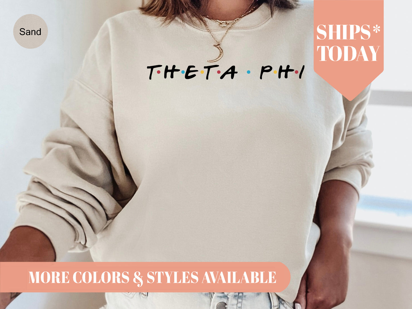 Theta Phi Alpha Friends Frenzy Sorority Sweatshirt _ 30670g