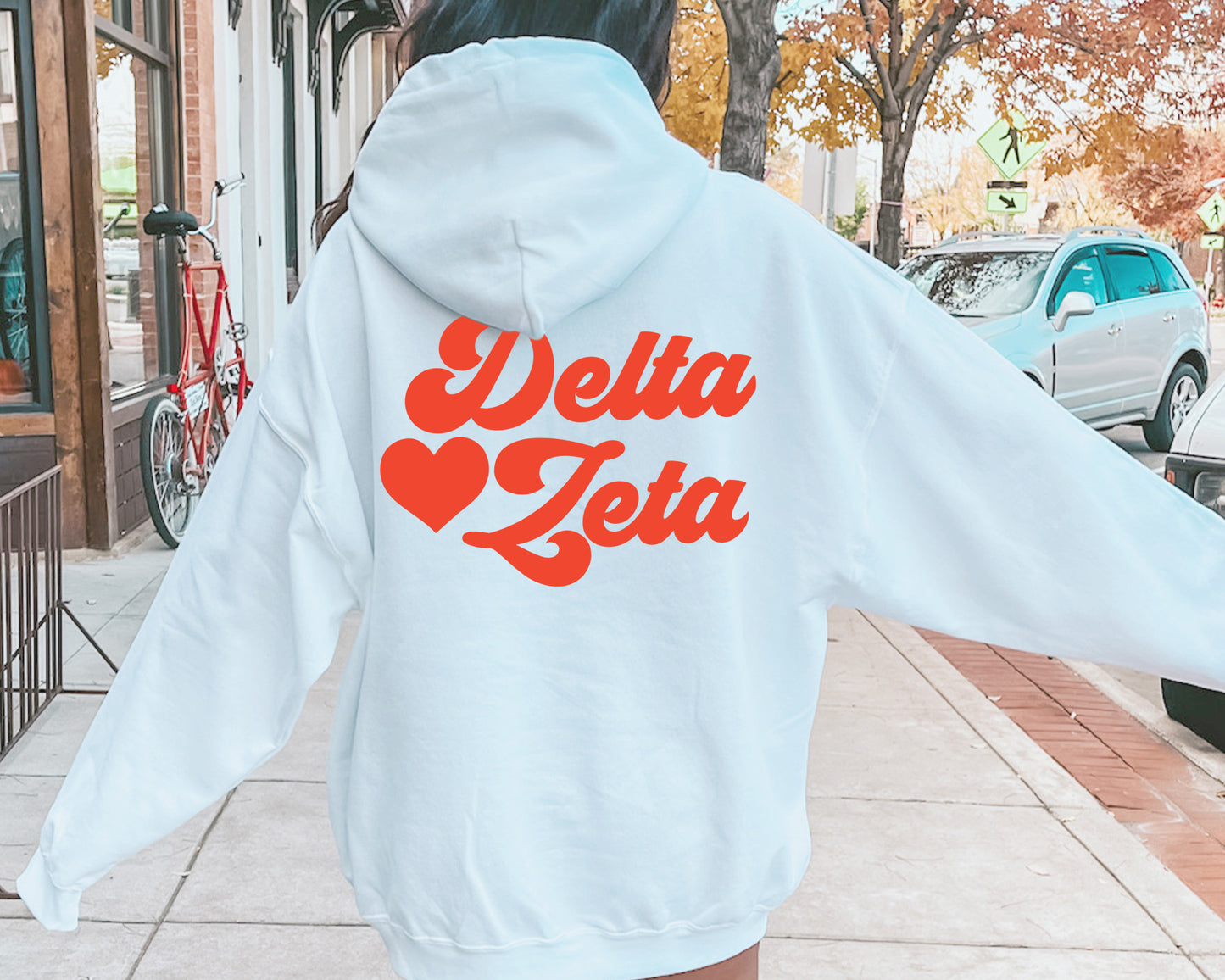 Delta Zeta Red Heart Sorority Hoodie _ 33359g