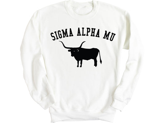 Sigma Alpha Mu Long Horn Fraternity Sweatshirt _ 1545g
